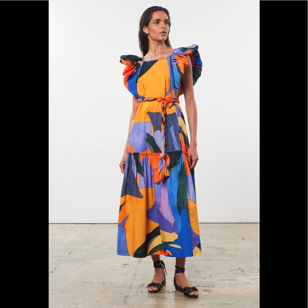 New MARA HOFFMAN Zarela Printed Maxi Dress XXS/0